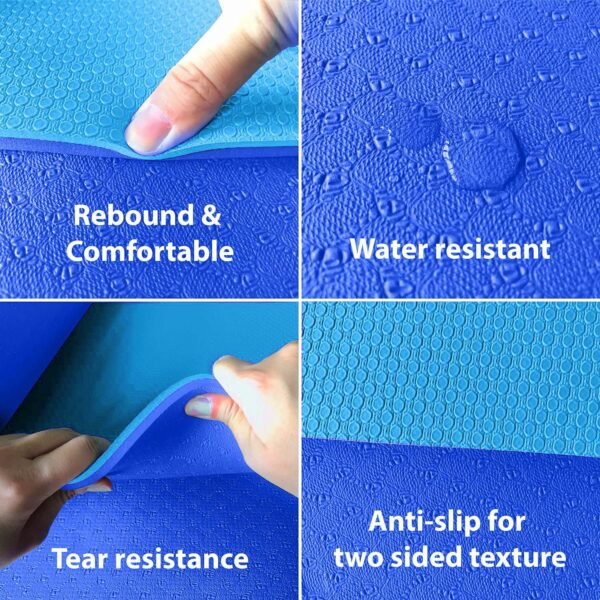Eco-Friendly TPE Yoga Mat with Carry Bag - 2.5x6 Feet, 10mm Thick - Image 4