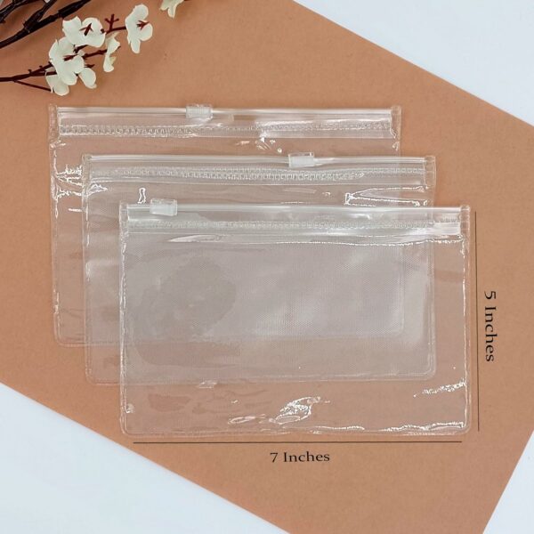 Pack of 25 Multipurpose Zip Lock Pouches for Storage & Travel - 5x7 Inch - Image 3