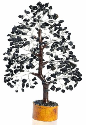 Black Tourmaline Gemstone Tree of Life - Handmade Feng Shui Decor