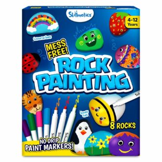 Mess-Free Rock Painting Kit for Kids Ages 4-12 - Creative Art Activity