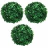Set of 3 PVC Eucalyptus Boxwood Topiary Grass Balls - 18 cm
