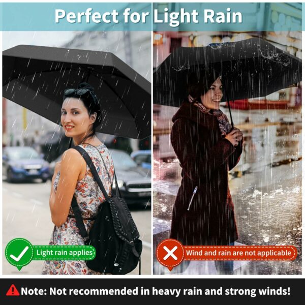 Compact 5-Fold Travel Umbrella for All Weather - UPF 50+ - Image 6