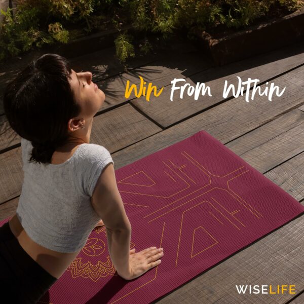 Extra Wide Non-Slip Yoga Mat with Carry Strap - 6mm Thick - Image 2