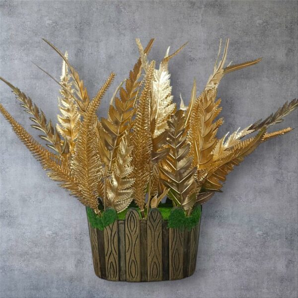 Artificial Golden Areca Palm Pot for Home Office Decor (35cm) - Image 5
