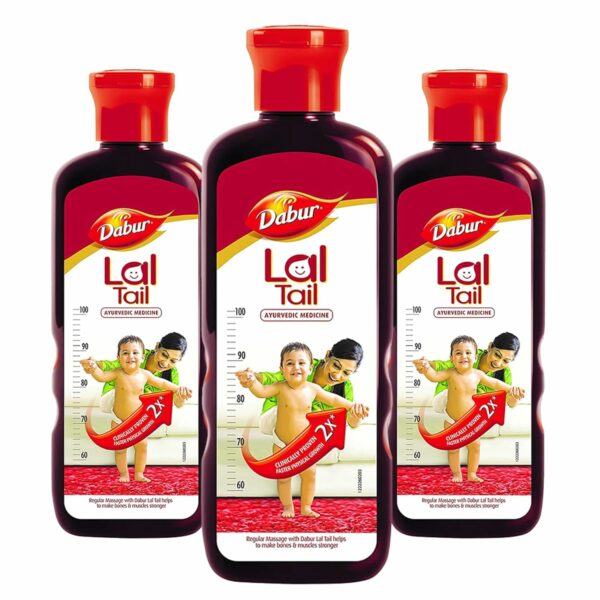 Ayurvedic Baby Massage Oil - 600ml Pack of 3 for Growth
