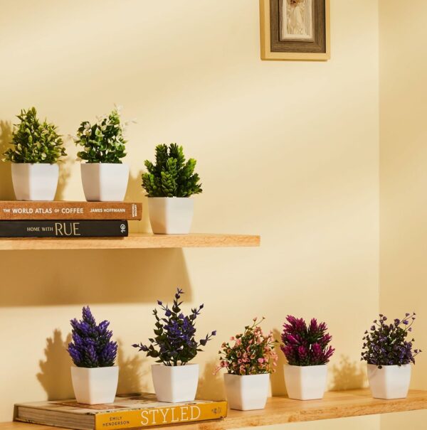 Artificial Plants with Pot - Realistic Multi Variety, Pack of 8 - Image 4