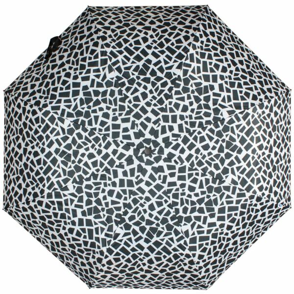 Auto Open Black & White Umbrella - Easy Carry Protection - Image 4