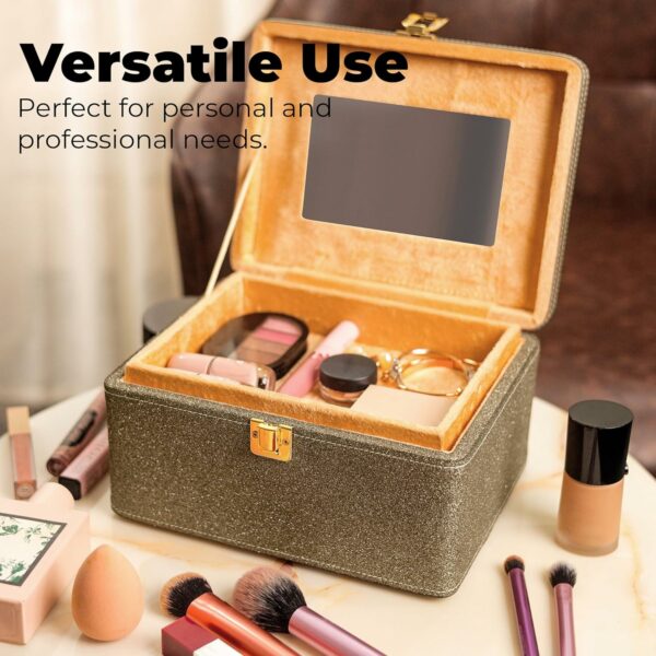 Spacious Makeup Box Organizer - Secure, Stylish, Travel-Friendly - Image 4