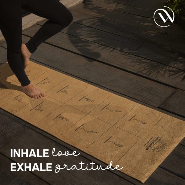 Cork Foldable Yoga Mat with Carry Bag - Extra Thick & Wide - Image 6