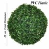 Set of 2 PVC Artificial Eucalyptus Boxwood Topiary Balls - 38 cm