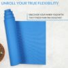 Eco-Friendly 6mm Anti-Slip Yoga Mat with Strap - Blue