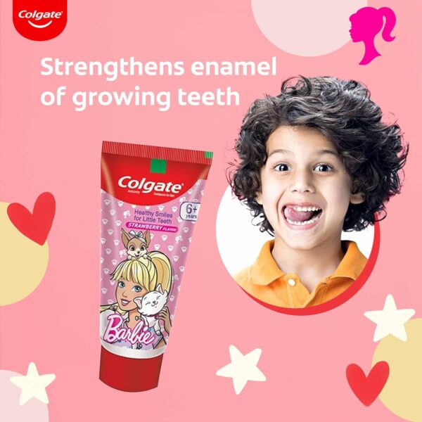 Kids Strawberry Toothpaste for Cavity & Enamel Protection - Image 2