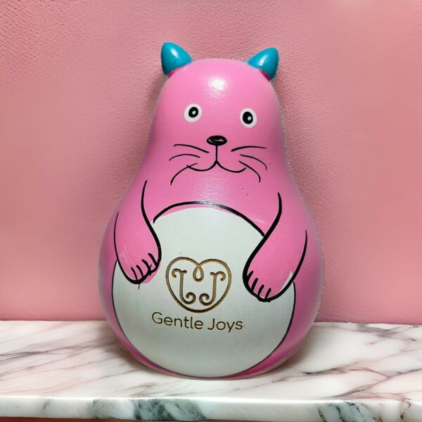 Premium Wooden Roly Poly Cat Toy for Babies & Toddlers - Image 5