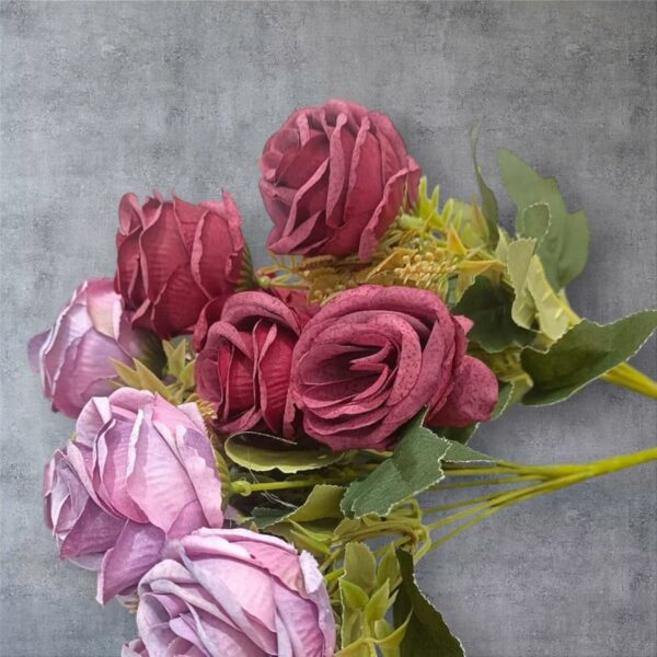 2 Pcs Artificial Rose Flowers Bunch for Home Decoration - Image 4