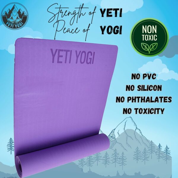 Extra Thick TPE Yoga Mat with Carrying Strap - 6 mm Anti-Slip - Image 4