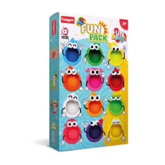 Fun Pack of 12 Colorful Dough Tubs for Kids 3+