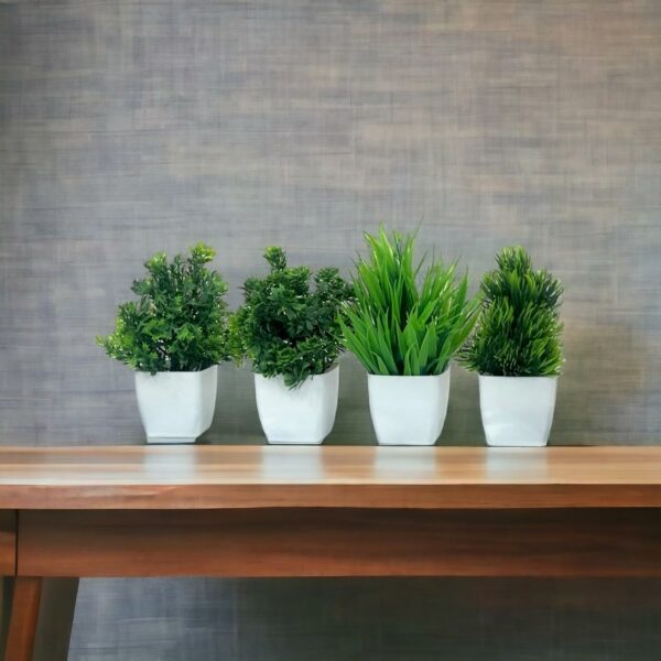 Eucalyptus Potted Faux Plants - Indoor & Office Decor (Pack of 4) - Image 5