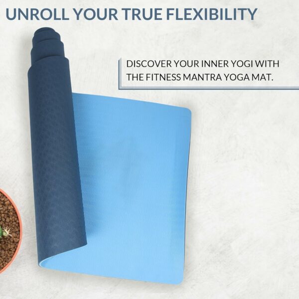 Eco-Friendly Dual Color Anti-Slip Yoga Mat - 6mm, 24"x72" - Image 5
