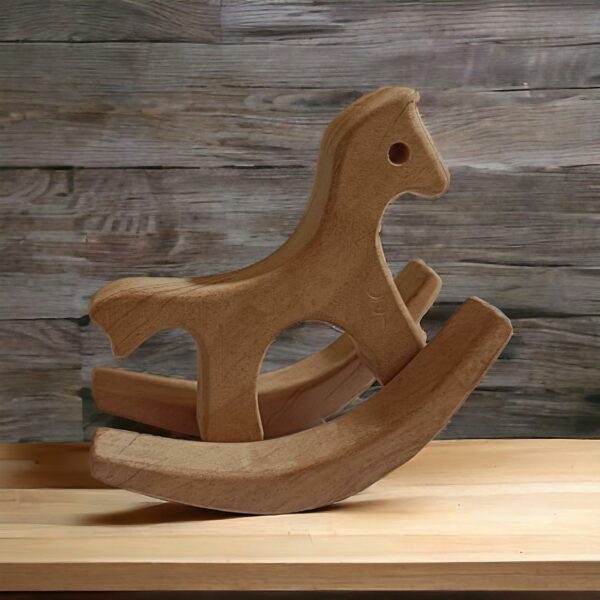 Mini Swing Horse for Toddlers - Pure Neem Wood, Portable Fun - Image 5