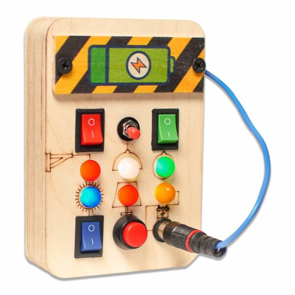 Busy Board V1.5 with LED Light - Sensory Toys for Toddlers 1-3 - Image 2