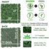 8PCS 20"x20" UV Protected Artificial Boxwood Panels for Indoor & Outdoor Use