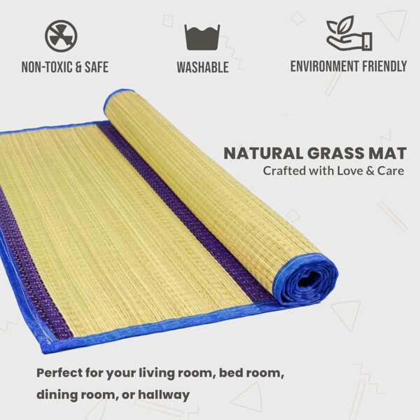 Versatile Korai Grass Mat 3.5 X 6 Feet - Durable & Foldable - Image 3