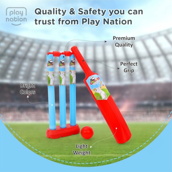 Junior Cricket Set for Kids - Bat, Ball, Stumps & Holder - Image 4