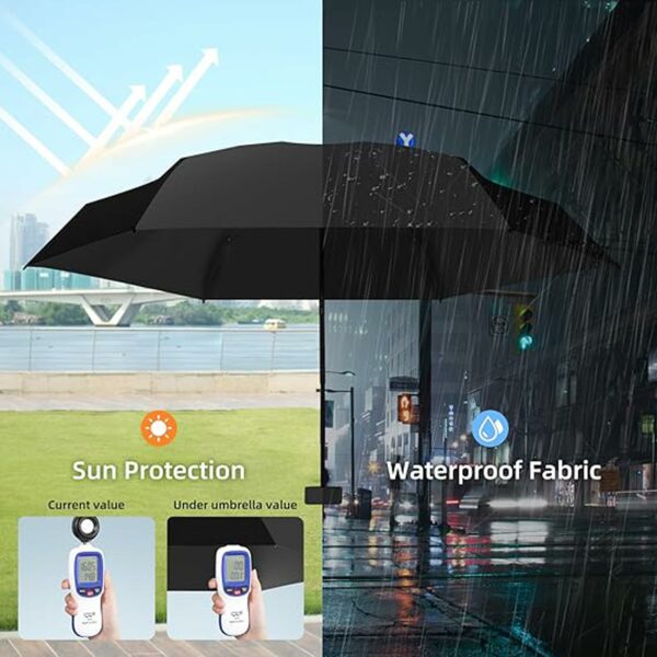Compact Travel Umbrella - Lightweight, Windproof & UV Protection - Image 5