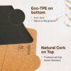 Cork Foldable Yoga Mat with Carry Bag - Extra Thick & Wide