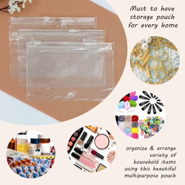 Pack of 25 Multipurpose Zip Lock Pouches for Storage & Travel - 5x7 Inch - Image 6