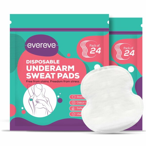 Disposable Underarm Sweat Pads - 48 pcs, Odour Control & Stain Proof