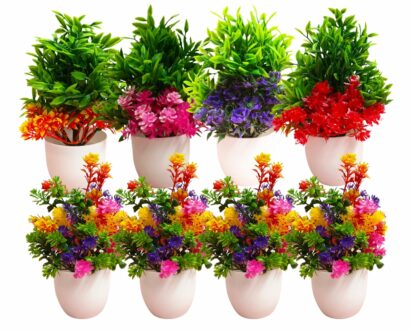 8 Pack Artificial Eucalyptus Plants for Home Decor