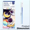 Watercolour Painting Notepad for Kids - 12 Pages, Brush Included