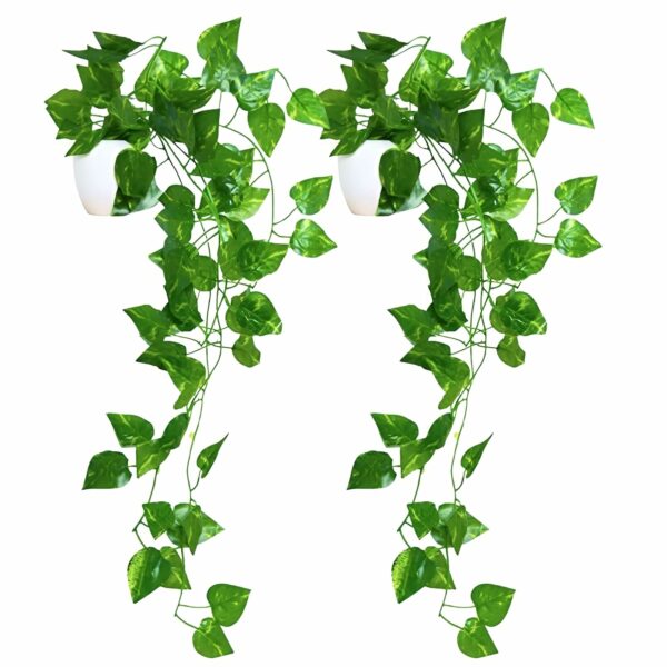 Pack of 2 Artificial Vine Plants in Small Pots - 45 cm