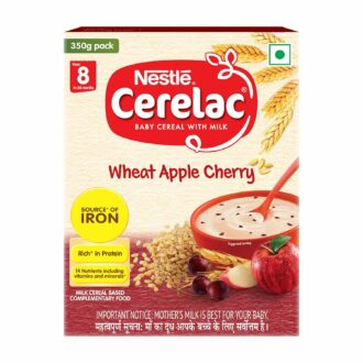 Baby Cereal with Milk, Wheat Apple Cherry, 350g, 8-24 Months