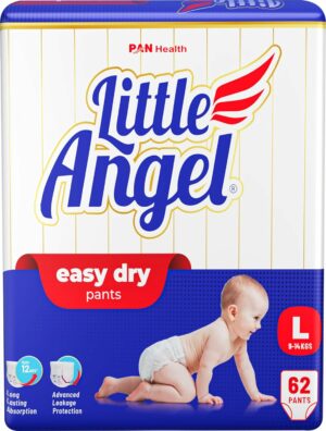 Easy Dry Diaper Pants for Babies - 12 Hrs Absorption, Large Size (62 Pieces)