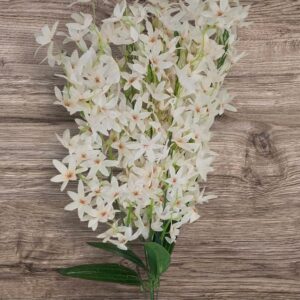 White Artificial Lily Flower Bunch for Home Decoration - 60cm