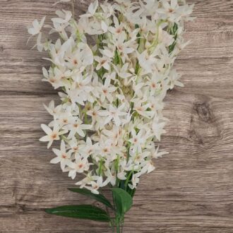 White Artificial Lily Flower Bunch for Home Decoration - 60cm