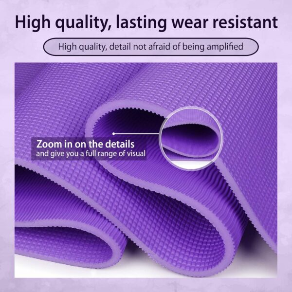 Extra Thick 8mm Yoga Mat - Non-Slip, Eco-Friendly, Portable - Image 6