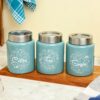 Airtight Stainless Steel Canister Set of 3 - 800ml Moss Green
