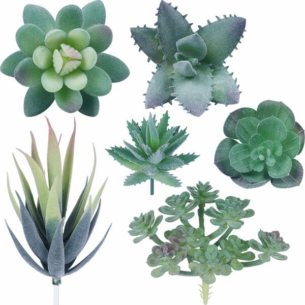 Artificial Succulent Plants Set - 6-Piece Home Decor