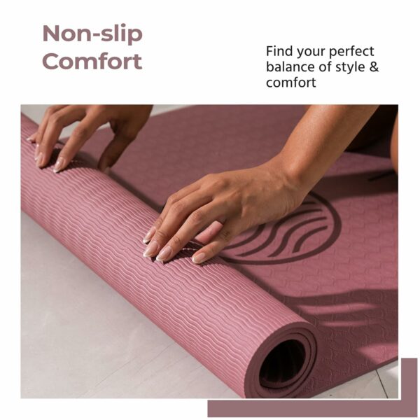 8mm Thick Non-Toxic Yoga Mat for Home & Studio Use - Image 5