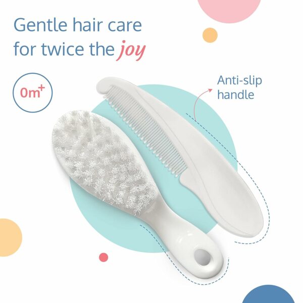 Elegant Baby Comb & Brush Set for Infants - Soft Bristles & Non-Toxic - Image 6