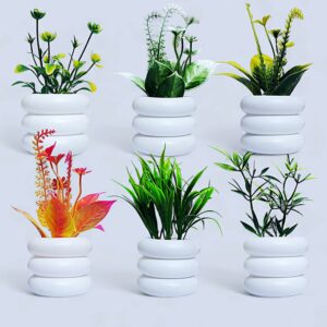 Lifelike Artificial Plants in Pots for Home Decor - Multicolor