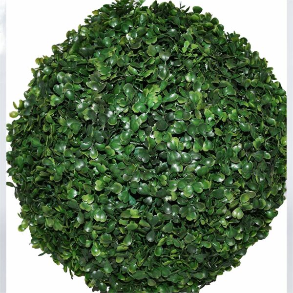 Set of 2 PVC Artificial Eucalyptus Boxwood Topiary Balls - 38 cm - Image 5