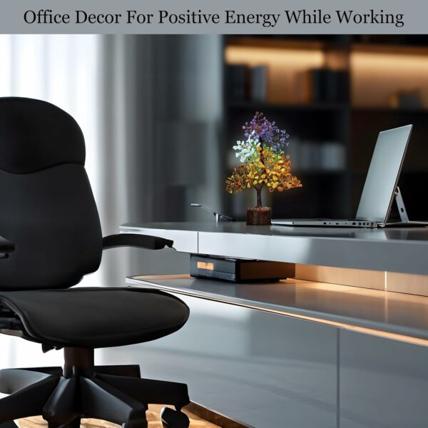 Glow in The Dark 7 Chakra Crystal Tree - 10 Inch Home Decor - Image 6
