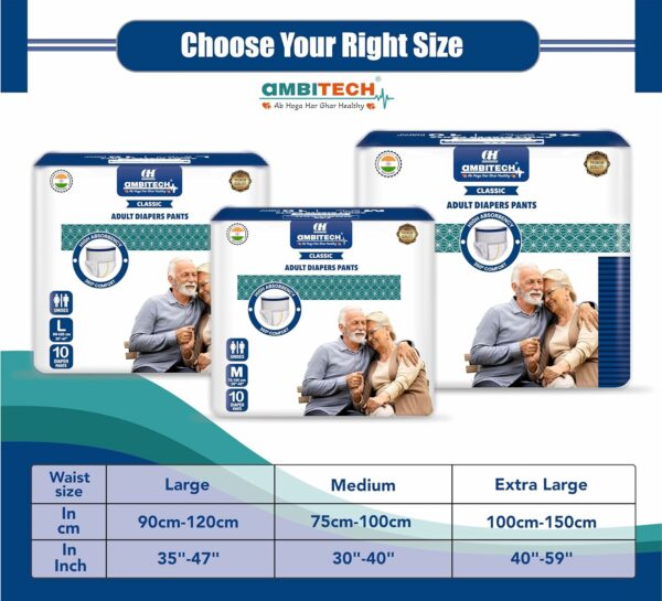 Adult Diaper M Size - Pack of 10 Units for Comfort - Image 5