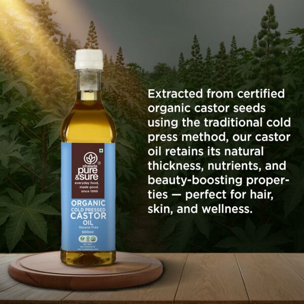 Organic Cold Pressed Castor Oil - 500ml Multi-Purpose Beauty Essential - Image 3