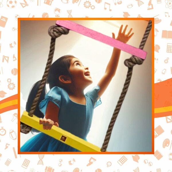 5 Step Wooden Rope Ladder for Kids - Outdoor Climbing Fun - Image 2