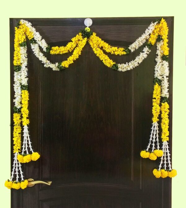 Artificial Flower Garland Toran for Home Decoration - 4 Pieces, 5 Feet - Image 3